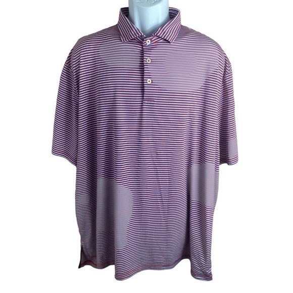 RLX Ralph Lauren Polo Shirt Mens Size XXL Patriotic Golf Short Sleeve Striped - Picture 2 of 9